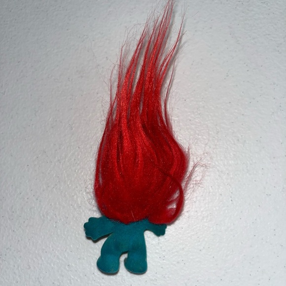 DAM Troll VTG Blue Pink Felt with Gem in the Belly YY14813 - Picture 3 of 4